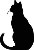 Suphalak Cat black silhouette vector