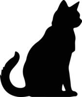 Sokoke Cat  black silhouette vector