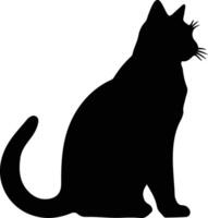 Singapura Cat  black silhouette vector