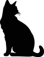 Suphalak Cat  black silhouette vector