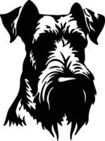 airedale terrier negro silueta vector