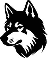 Akita  black silhouette vector