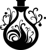 Witchs potion black silhouette vector