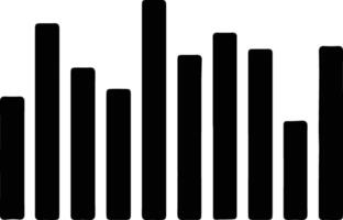 Bar chart icon  black silhouette vector