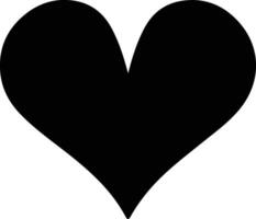 corazón icono negro silueta vector