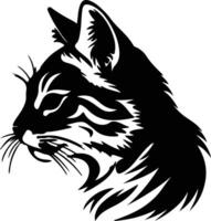 Sand Cat  silhouette portrait vector