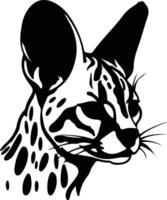 Serval  silhouette portrait vector