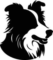 Shetland Sheepdog  silhouette portrait vector