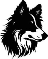 Shetland Sheepdog  silhouette portrait vector