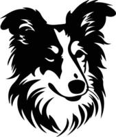 Shetland Sheepdog  silhouette portrait vector