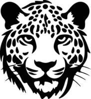 Snow Leopard  silhouette portrait vector