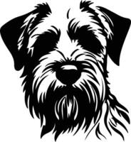 Soft Coated Wheaten Terrier  silhouette portrait vector