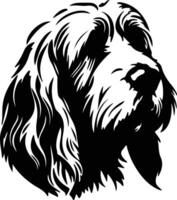 Petit Basset Griffon Venden  silhouette portrait vector