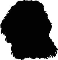 Portuguese Water Dog  silhouette portrait vector