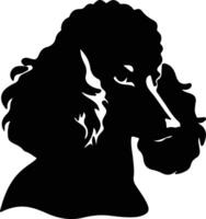 Poodle  silhouette portrait vector