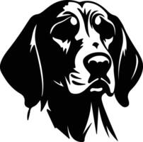 Redbone Coonhound  silhouette portrait vector