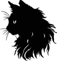 Lykoi Werewolf Cat Cat  silhouette portrait vector