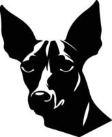 Manchester Terrier  silhouette portrait vector
