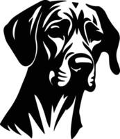 Rhodesian Ridgeback  silhouette portrait vector