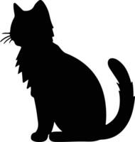 Munchkin gato silueta retrato vector