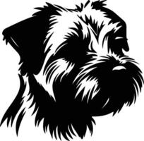 norfolk terrier silueta retrato vector