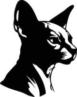 Sphynx Cat  silhouette portrait vector