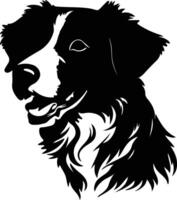 Nova Scotia Duck Tolling Retriever  silhouette portrait vector