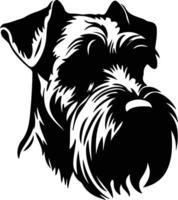 estándar Schnauzer silueta retrato vector