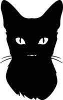 Thai Traditional Siamese Cat  silhouette portrait vector