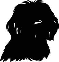 Tibetan Terrier  silhouette portrait vector