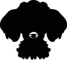 Toy Poodle  silhouette portrait vector