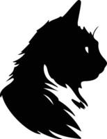 Turkish Van Cat  silhouette portrait vector