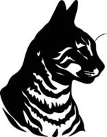 Toyger Cat  silhouette portrait vector