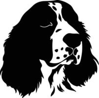 Welsh Springer Spaniel  silhouette portrait vector