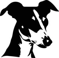 Whippet  silhouette portrait vector