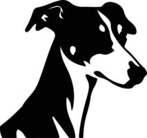 Whippet  silhouette portrait vector