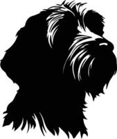 Wirehaired Pointing Griffon silhouette portrait vector