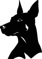 Xoloitzcuintli Mexican Hairless Dog  silhouette portrait vector