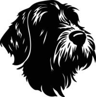 Wirehaired Pointing Griffon  silhouette portrait vector