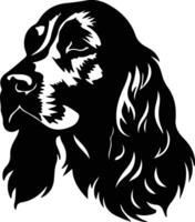 English Cocker Spaniel  silhouette portrait vector