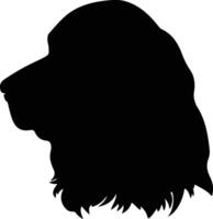 Inglés cocker spaniel silueta retrato vector