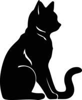 York Chocolate Cat  silhouette portrait vector