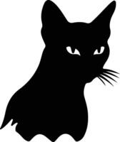 Flat-headed Cat  silhouette portrait vector