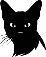 Flat-headed Cat  silhouette portrait vector