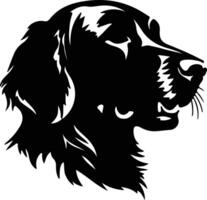 Flat-Coated Retriever  silhouette portrait vector