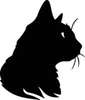 plegable gato silueta retrato vector