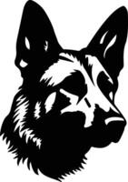 German Shepherd  silhouette portrait vector