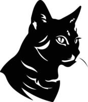 California Spangled Cat  silhouette portrait vector