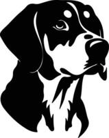 Entlebucher Mountain Dog  silhouette portrait vector