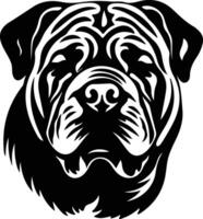 Chinese Shar-Pei  silhouette portrait vector